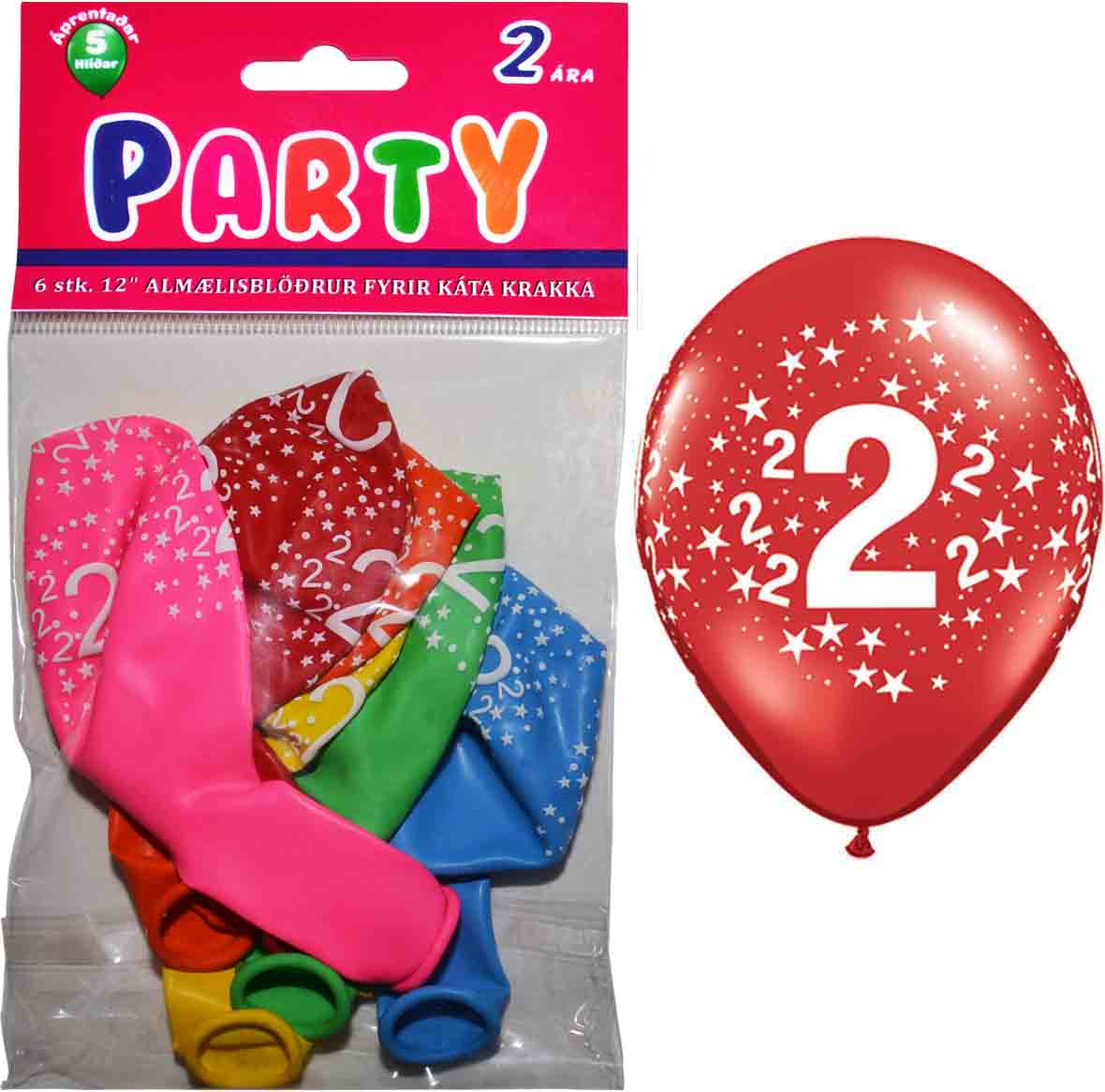 PARTÝ BLÖÐRUR vörunr. 70602-00